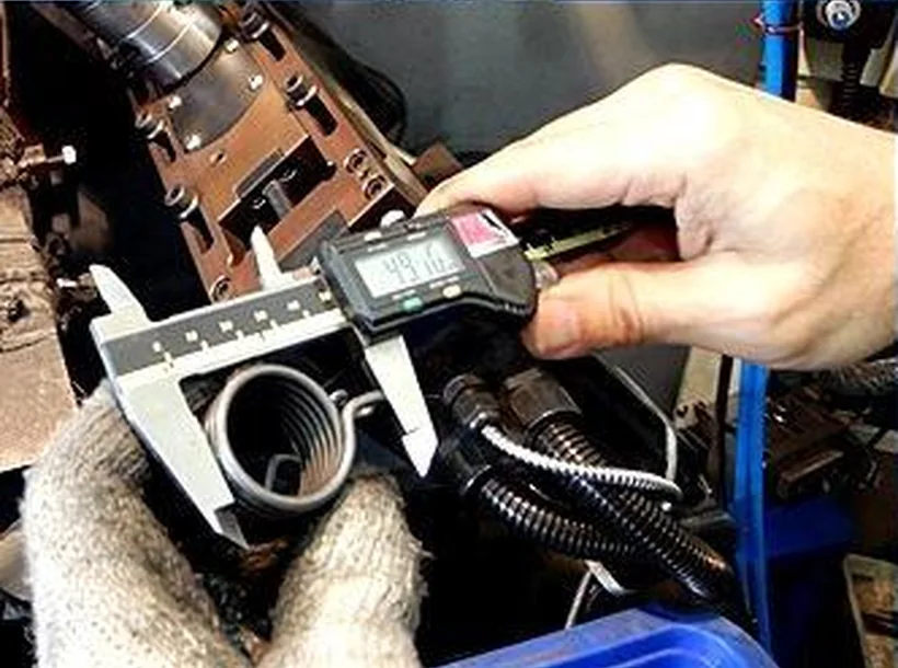 Dimensional inspection of a custom spring with a digital caliper